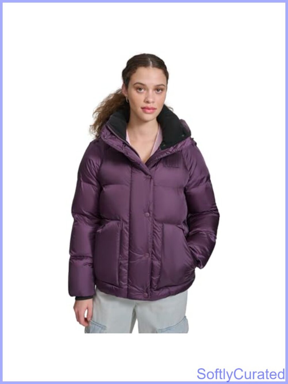 Quilted Mid-Weight Puffer Jacket with Hood